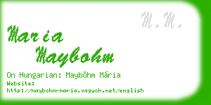 maria maybohm business card